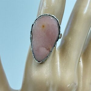 Hand Crafted Women's Pink Opal Silver Plated 925 Cocktail Ring Size 6 gift boxed